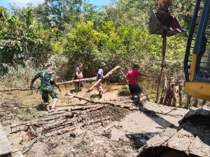 Semangat Pantang Menyerah, Satgas TMMD Reg Ke-124 Wujudkan Impian Warga